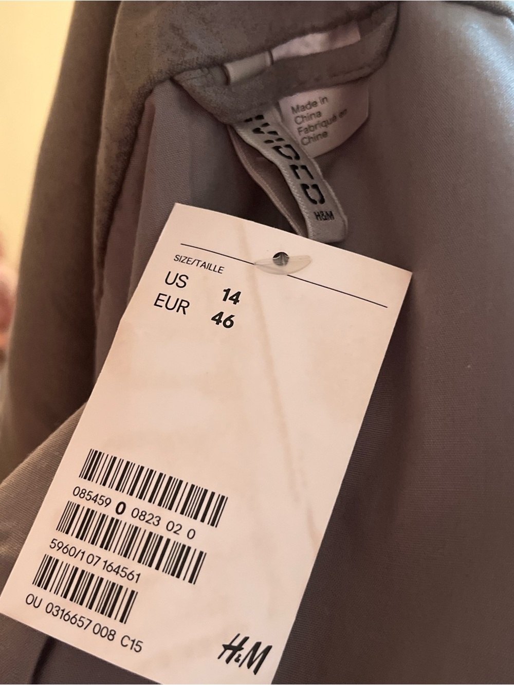 H&M Gray Faux Suede Asymmetrical Zip Jacket-Retro Boho Inspired - Picture 4 of 5